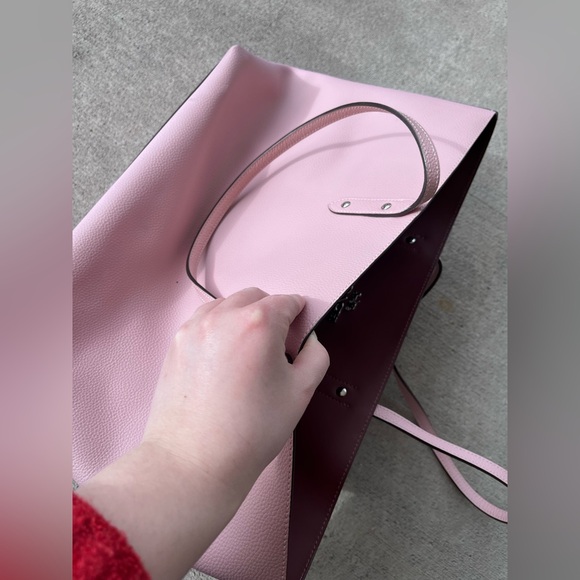 Coach blossom pink town tote bag purse shoulder bag - Picture 2 of 9